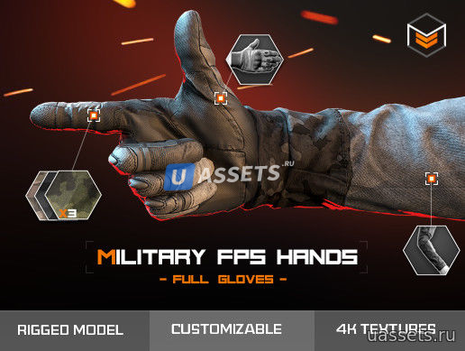Military FPS Hands: Full gloves » UNITYHUB.PRO - бесплатные ассеты для ...